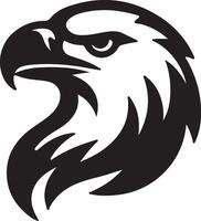 Majestic Eagle Head Silhouette Illustration for Clean Design Projects vector