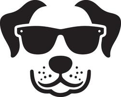Cool Dog Silhouette with Sunglasses in Style for Fun and Modern Designs vector