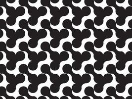 A black and white pattern with a large number of meta ball shapes vector