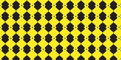 Bold Black and Yellow Medallions Pattern vector