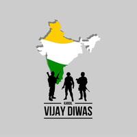 illustration kargil vijay diwas vector