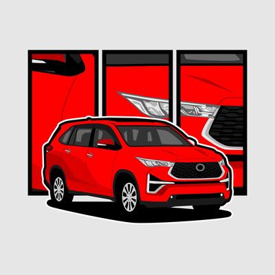 mpv car art illustration