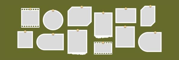 Collage grid photo effect vector