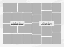Moodboard grid Portfolio images template vector