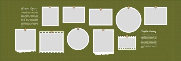 Board Collage photo effect vector