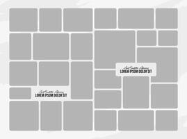 Scrapbook template Photo collage layout vector
