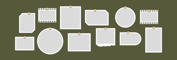 Blank collage frame template for photos and images vector