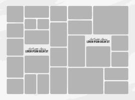 Artistic moodboard photo collage design template vector
