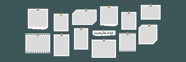 photo frame collage collection template design vector