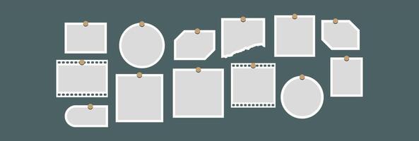 Collage grid photo effect template design vector