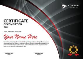 Professional Certificate of Appreciation template, Certificate of achievement. vector