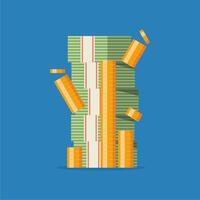 illustration of money and coins vector