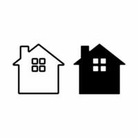 Home icon. Simple house icon for apps and web. vector