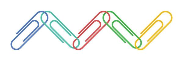 Paper clip icon in flat style. Office attachment illustration on isolated background. Stationery sign business concept. vector