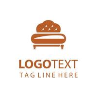 A couch logo design vector
