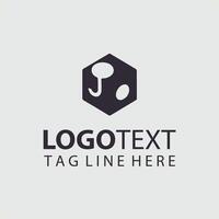 A black and white logo for a dice game vector