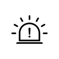 Siren warning light icon. Emergency lamp sign symbol vector