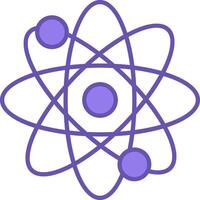 Physics Color Icon. Atom Icon. Science and Education Concept vector