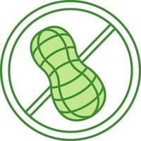 Green No Nuts Icon. Label for Peanut Free Products vector