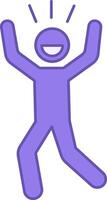 Colored Joyful Icon. Icon of Happy Smiling Man. Emotions and Mood Concept vector