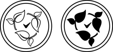 Bio icons. Black and White Icons. Biodegradable Product. Label for Natural and Organic Products vector