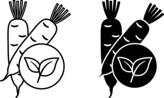 Icons Natural. Black and White Organic Products Icons. Organic Farming Concept vector
