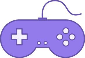 Colored Retro Icon. Icon of Wired Computer Joystick. Gamepad, Controller. Game Concept vector