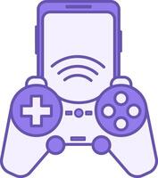 Colored Mobile Game Icon. Icon of Game Console and Mobile Phone. Game Concept vector