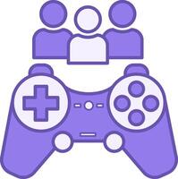 Colored Multiplayer Icon. Icon of Game Console and Three Players. Cybersport. Computer Games Concept vector