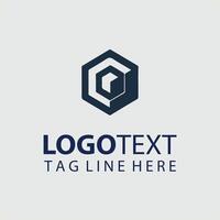 A hexagon logo design for a business vector