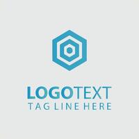 A hexagon logo design for a business vector