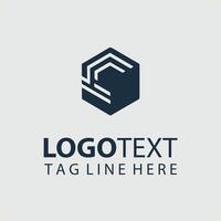 A logo design for a company that is made from a hexagon vector