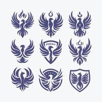Phoenix emblem set phoenix bird emblem set phoenix bird emblem set phoenix bird emblem set vector