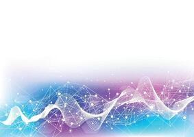 Abstract technology dot and line connection digital global business concept design background. Social network communication vector