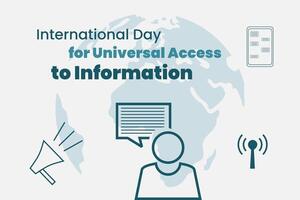 International day for universal access to information poster vector