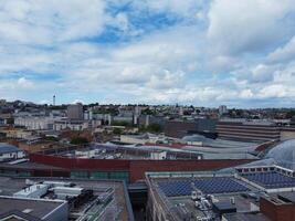 An Aerial View of Buildings at Central Bristol City of Southwest of England, United Kingdom. May 27th, 2024. The High Angle Footage Was Captured with Drone's Camera from High Altitude. photo