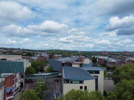 An Aerial View of Buildings at Central Bristol City of Southwest of England, United Kingdom. May 27th, 2024. The High Angle Footage Was Captured with Drone's Camera from High Altitude. photo