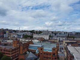 An Aerial View of Buildings at Central Bristol City of Southwest of England, United Kingdom. May 27th, 2024. The High Angle Footage Was Captured with Drone's Camera from High Altitude. photo