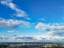 An Aerial View of Buildings at Central Bristol City of Southwest of England, United Kingdom. May 27th, 2024. The High Angle Footage Was Captured with Drone's Camera from High Altitude. photo