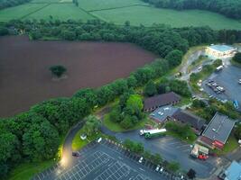 An Aerial View of Buildings at Central Bristol City of Southwest of England, United Kingdom. May 27th, 2024. The High Angle Footage Was Captured with Drone's Camera from High Altitude. photo