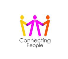 Connecting people icon, teamwork union community vector