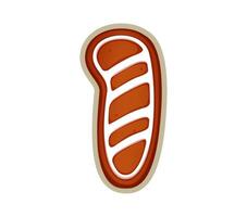 Christmas cookie font gingerbread biscuit number 1 vector