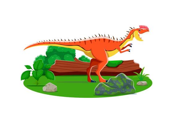 Dinosaur prehistoric character, Monolophosaurus