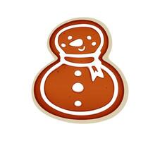 Christmas gingerbread cookie font type, number 8 vector