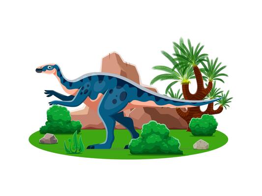 Dinosaur prehistoric cartoon lizard, Aralaosaurus
