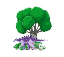 Struthiosaurus prehistoric dino cartoon character vector