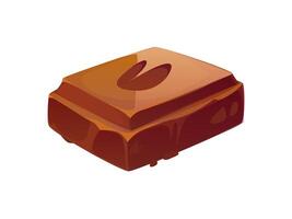 Chocolate bar or candy confection, cocoa dessert vector