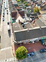 High Angle Footage of North Luton City of England UK. Aerial Footage Was Captured with Drone's Camera on October 17th, 2024 at Just Before Sunset Time. photo