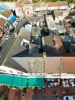 Aerial view of North Luton City of England UK. Aerial Footage Was Captured with Drone's Camera on October 17th, 2024 at Just Before Sunset Time. photo
