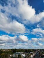 Aerial view of North Luton City of England UK. Aerial Footage Was Captured with Drone's Camera on October 17th, 2024 at Just Before Sunset Time. photo